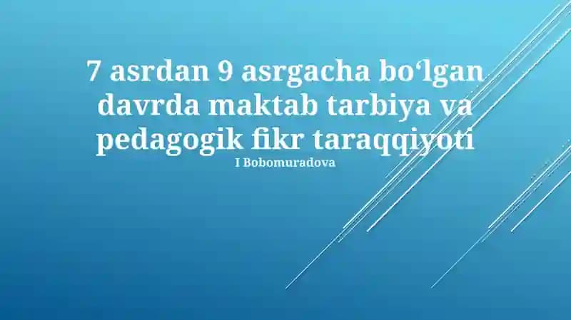 7-9-asrlar ta'limi