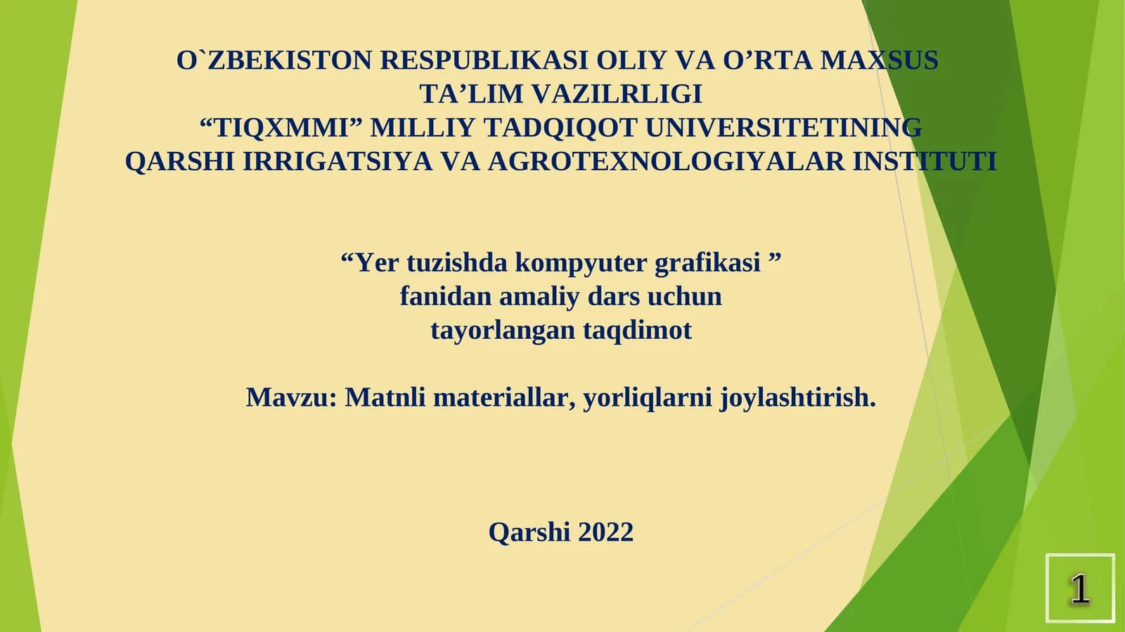 Yer tuzishda kompyuter grafikasi
