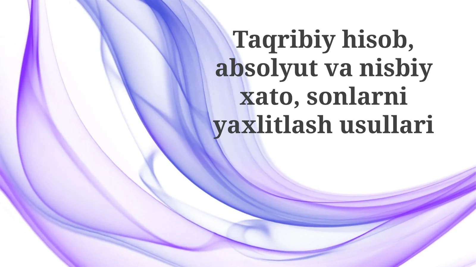 Yaxlitlash Usullari va Ularning Oqibatlari