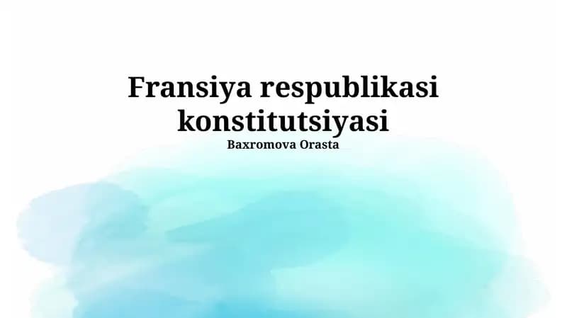 Fransiya respublikasi konstitutsiyasi