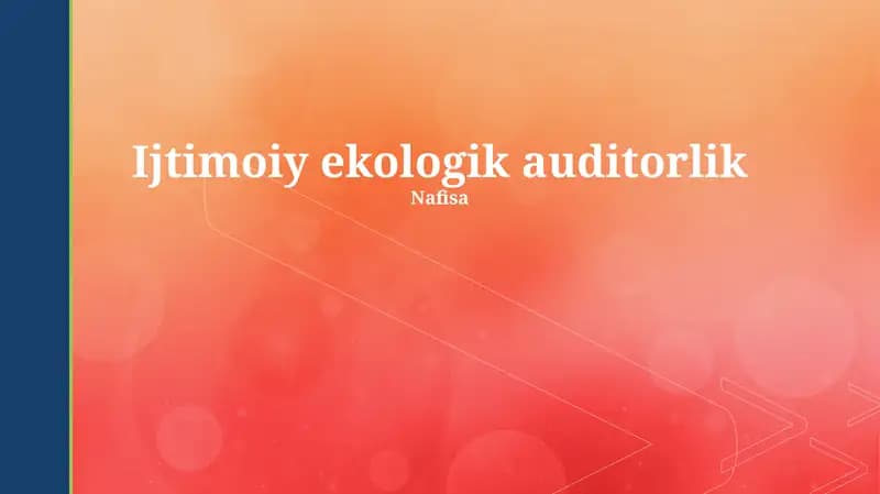 Ijtimoiy ekologik auditorlik
