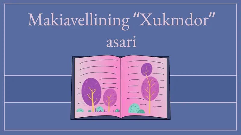 Makiavellining “Xukmdor” asari
