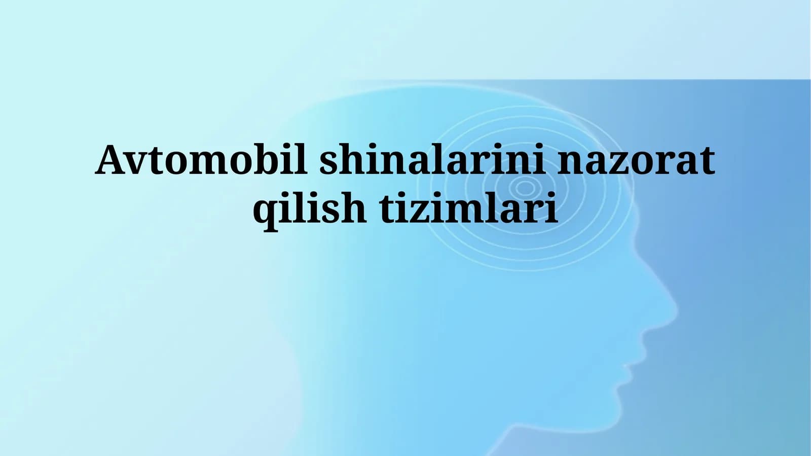 Avtomobil shinalarini nazoratqilishtizimlari