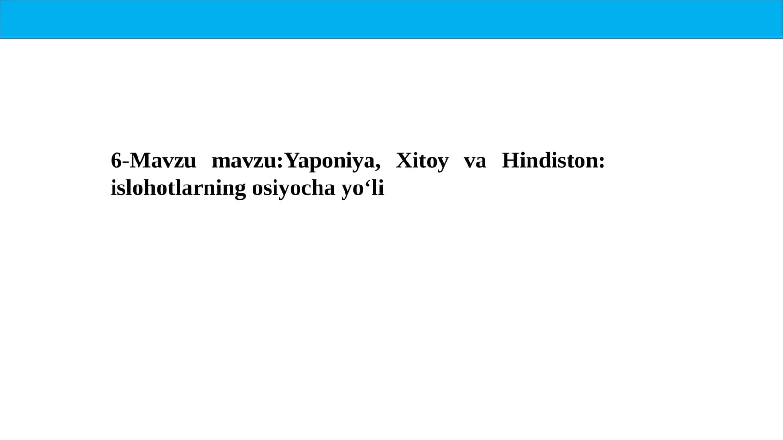 Yaponiya, Xitoy va Hindiston: Islohotlarning Osiyo chayoʻli