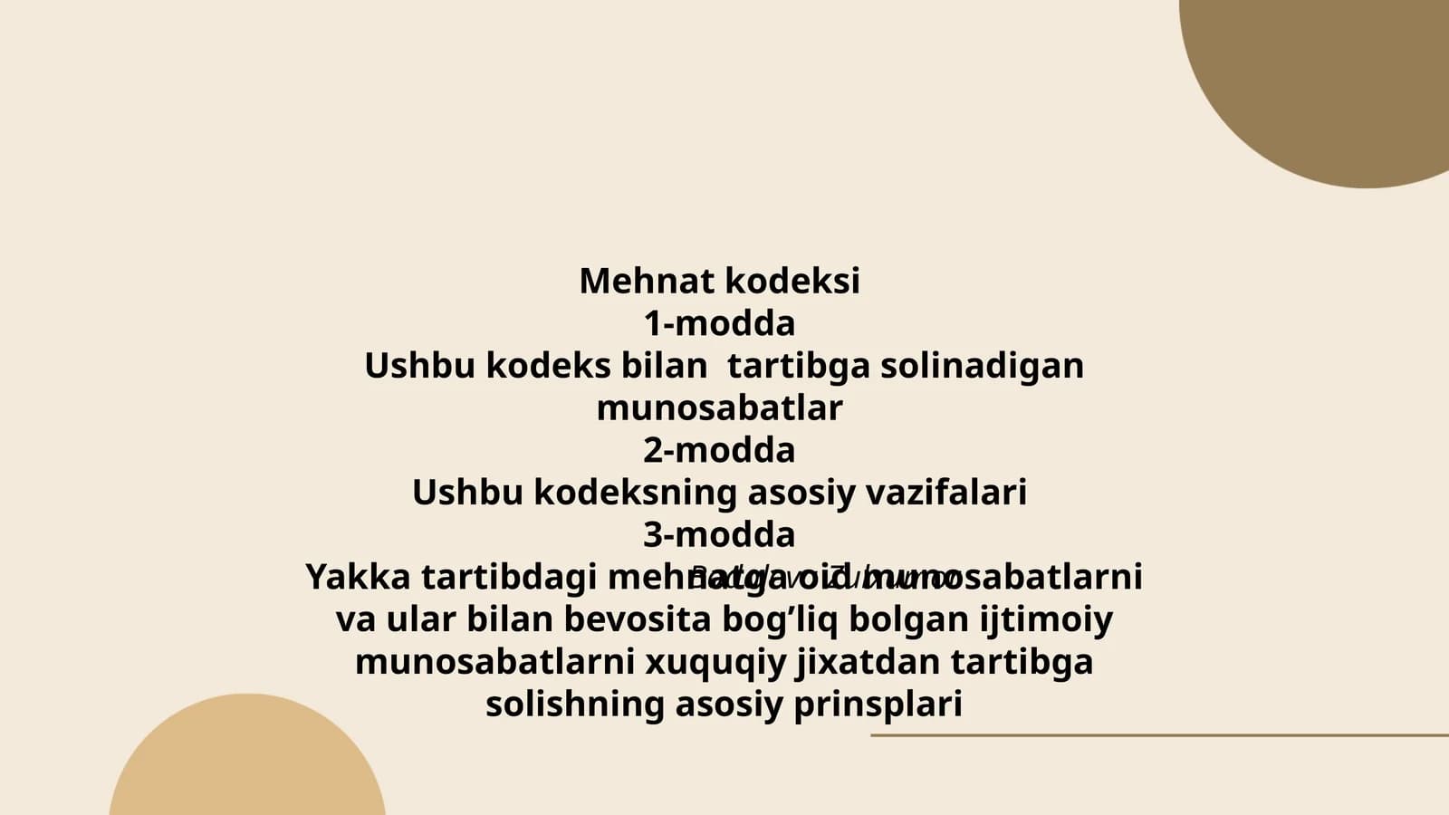 Mehnat kodeksi