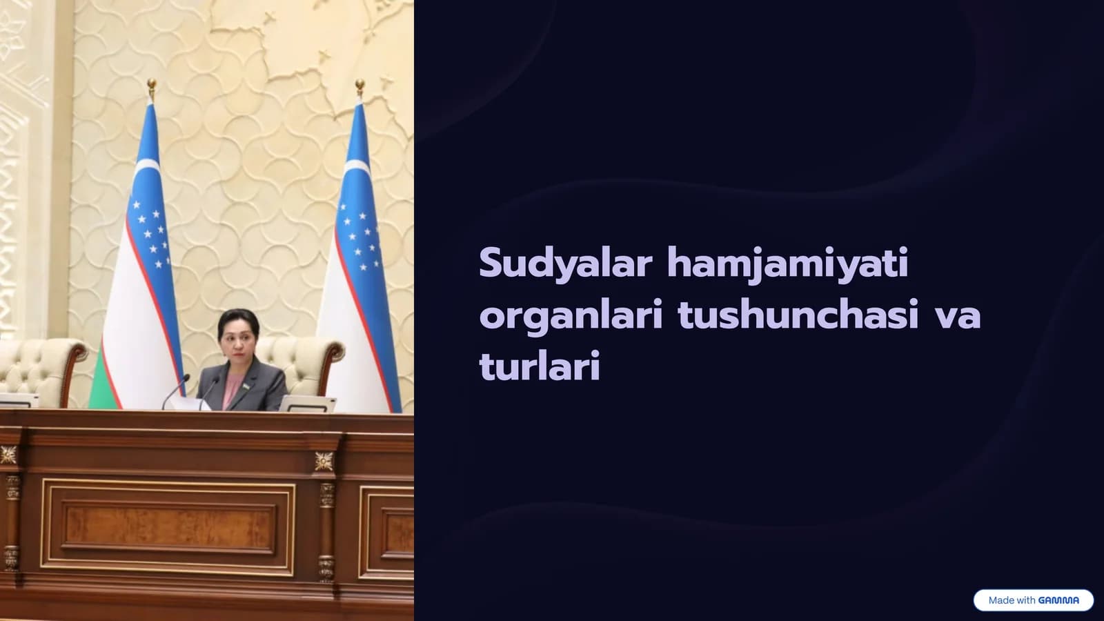 Sudyalar hamjamiyati organlari tushunchasi va turlari