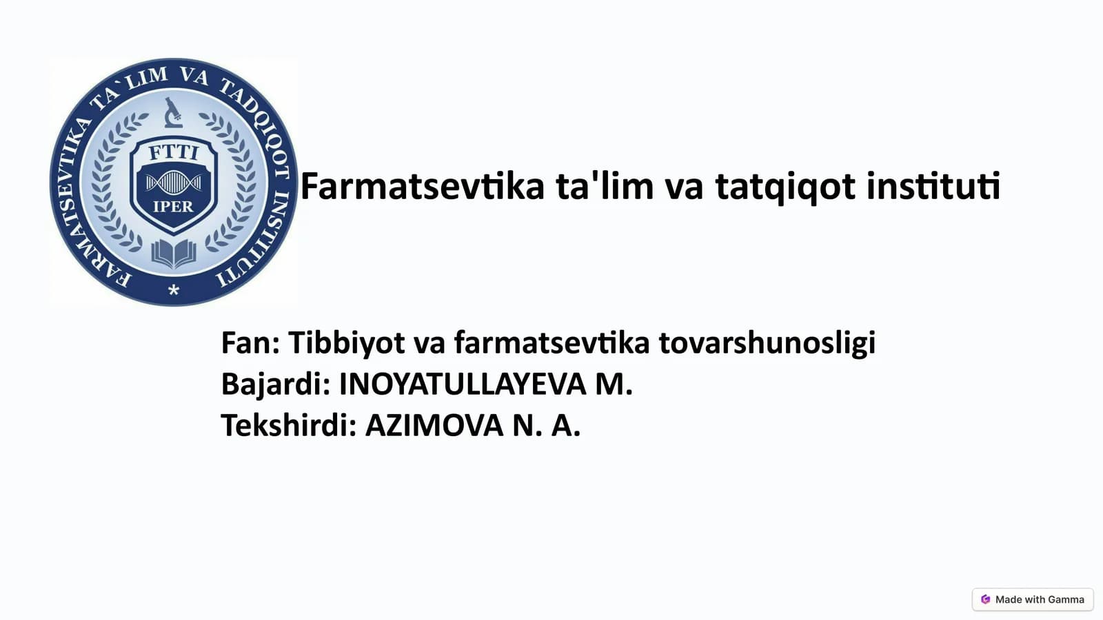 Farmatsevtika Tovarlarini Tashish, Joylash va Rasmiylashtirish Tartiblari
