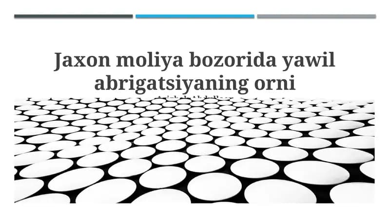 Jaxon Moliya Bozorida Yawil Abrigatsiyaning Orni