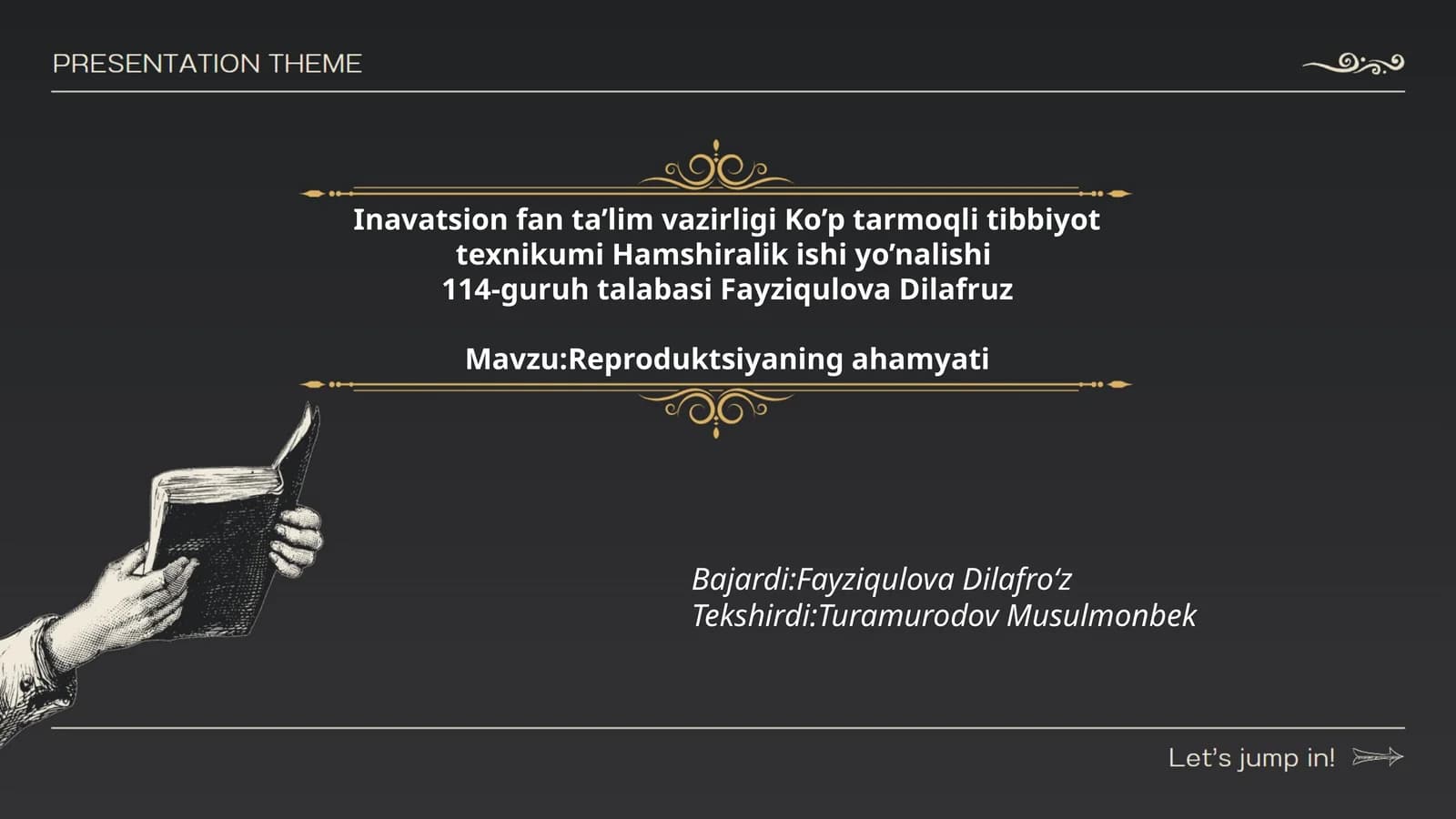 Reproduktsiyaning ahamyati