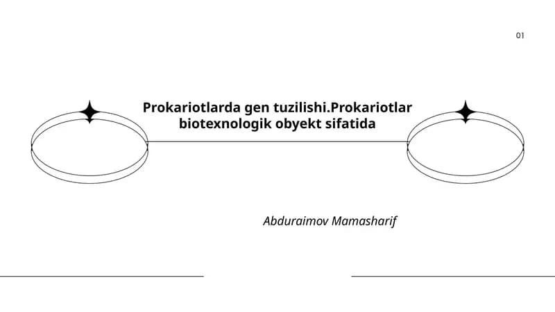 Prokariotlarda gen tuzilishi