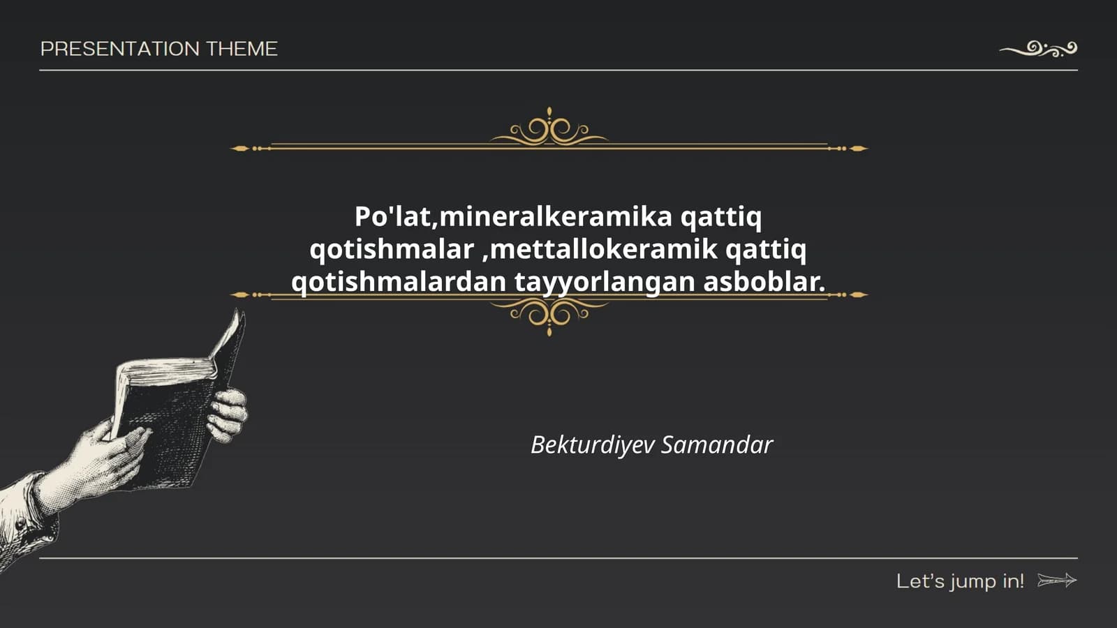 Po'lat,mineralkeramika qattiq qotishmalar,mettallokeramik qattiq qotishmalardan tayyorlangan asboblar
