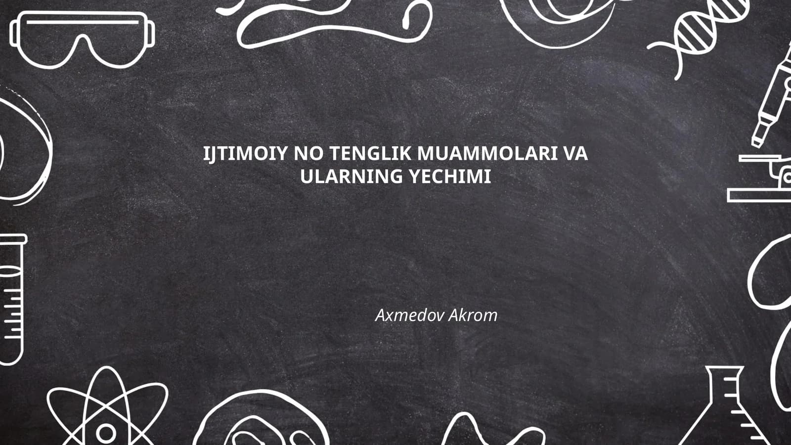IJTIMOIY NO TENGLIK MUAMMOLARI VA ULARNING YECHIMI