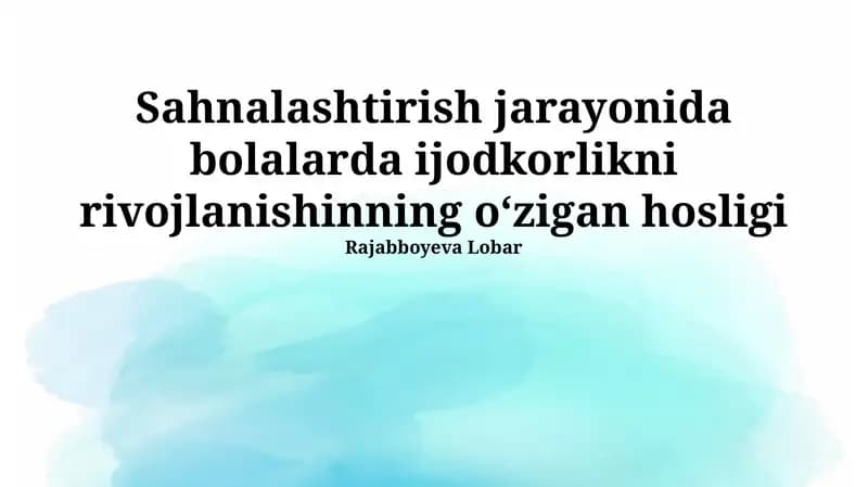 Ijodkorlikning ta'rifi va nazariyalari