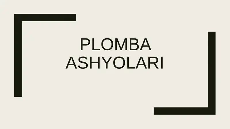 plomba ashyolari