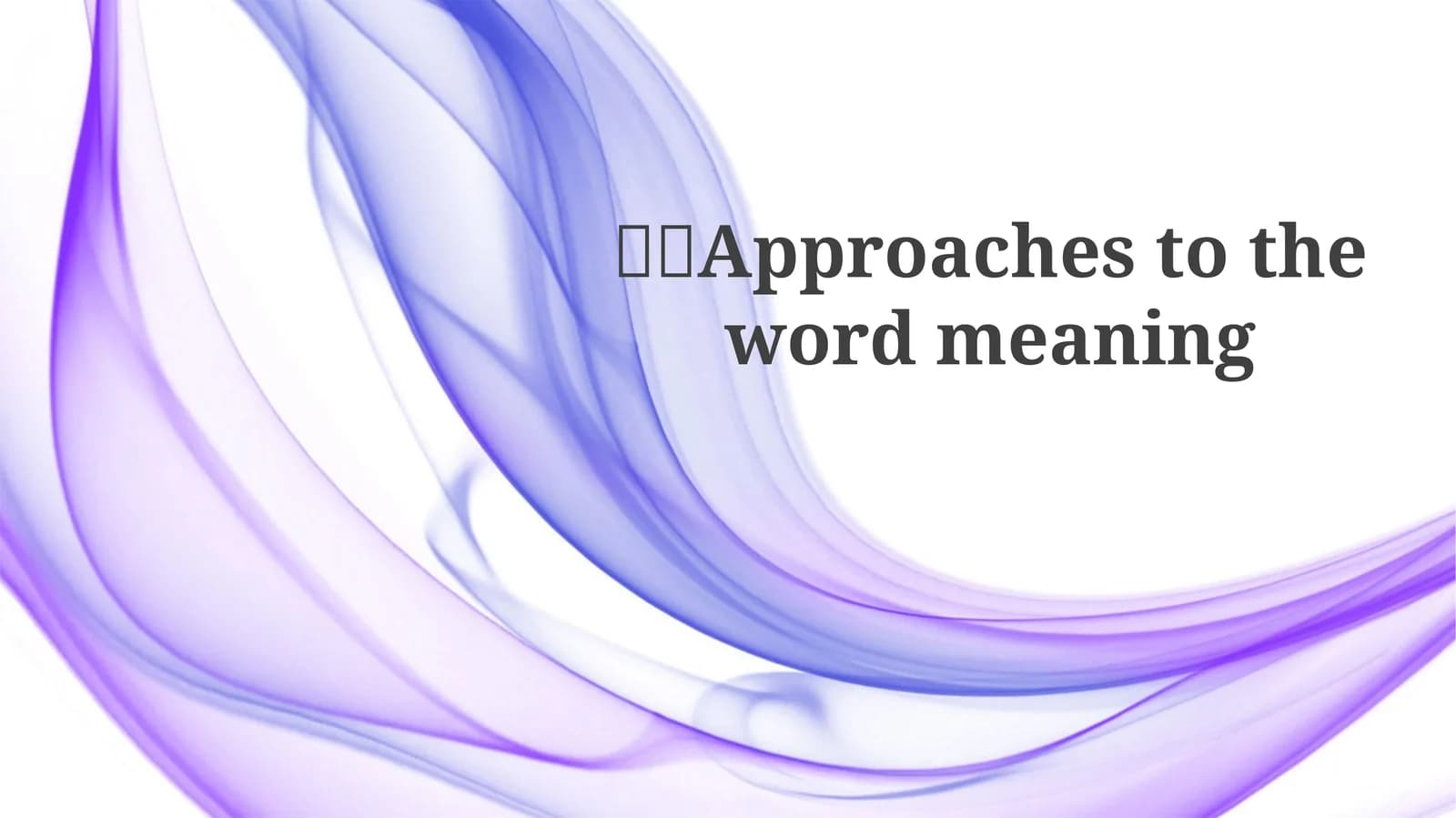 Compositional Theory of Meaning