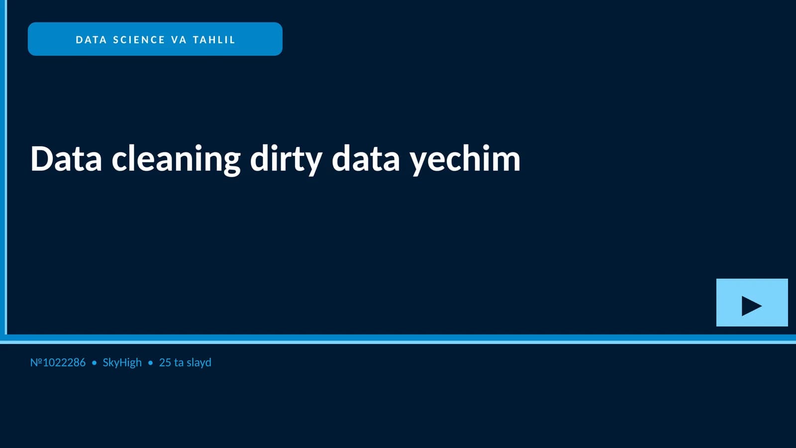 DATA SCIENCE VA TAHLIL