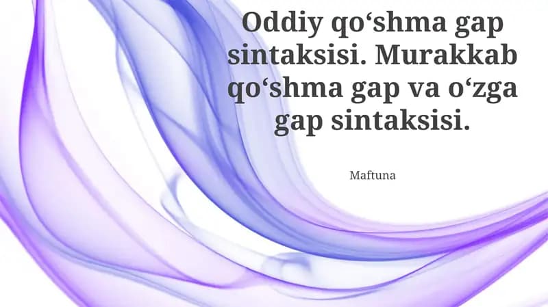 Murakkab gap sintaksisi