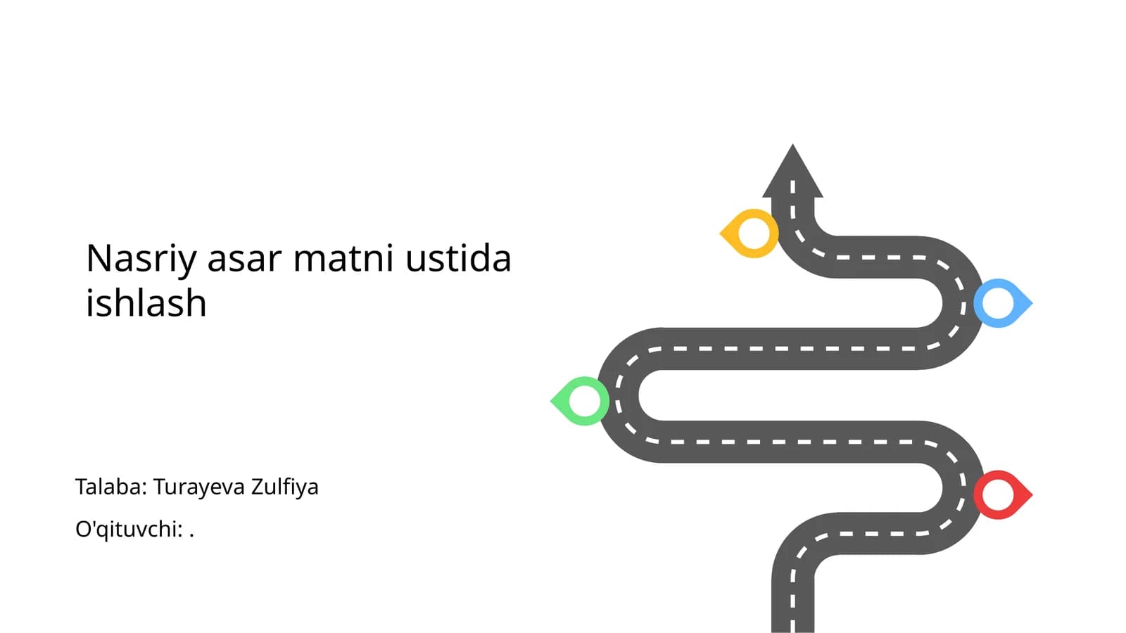 Nasriy asar matni ustida ishlash
