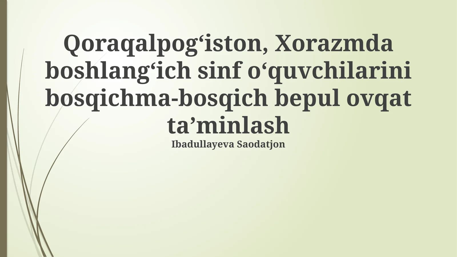 Ta'limni oshirish loyihasi