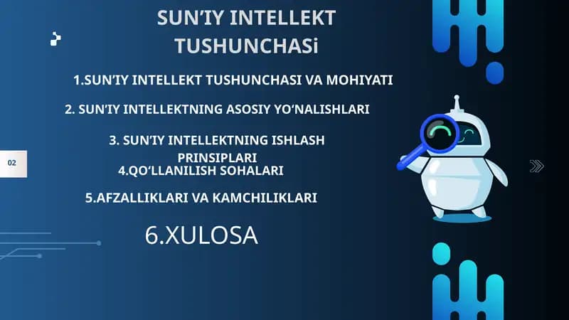 SUN’IY INTELLEKTUSHUNCHASi