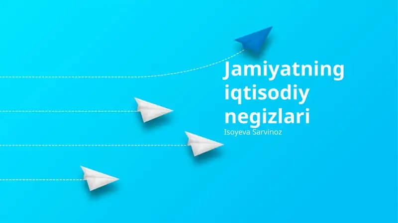 Jamiyatning iqtisodiy negizlari
