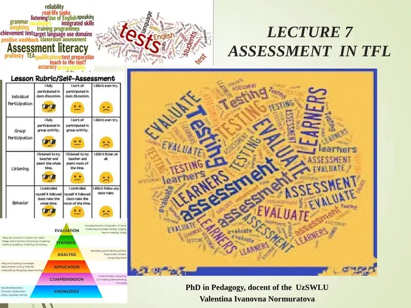 Assessment in TFL