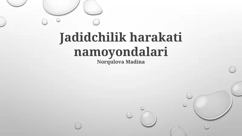 Jadidchilik harakati namoyondalari