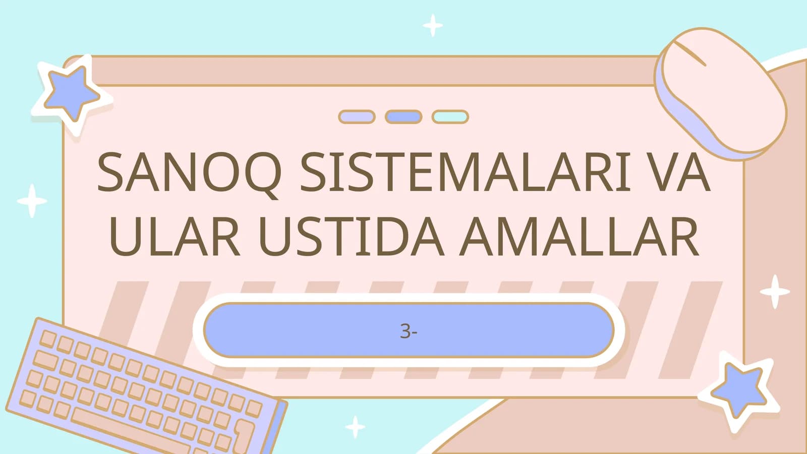 SANOQ SISTEMALARI VA ULAR USTIDA AMALLAR