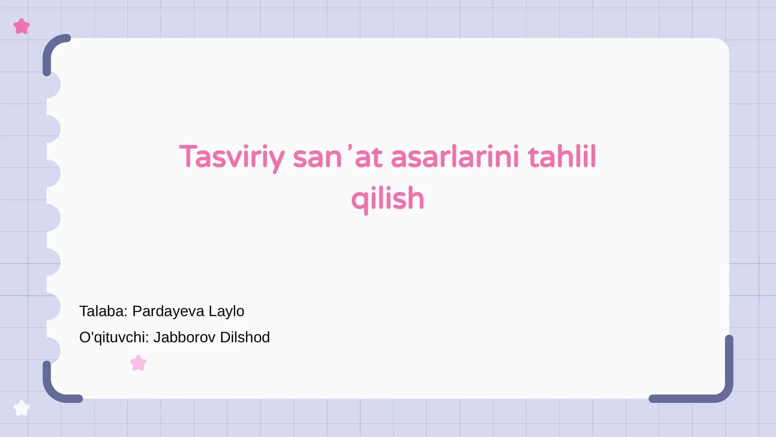 Tasviriy sanʼat asarlarini tahlil qilish
