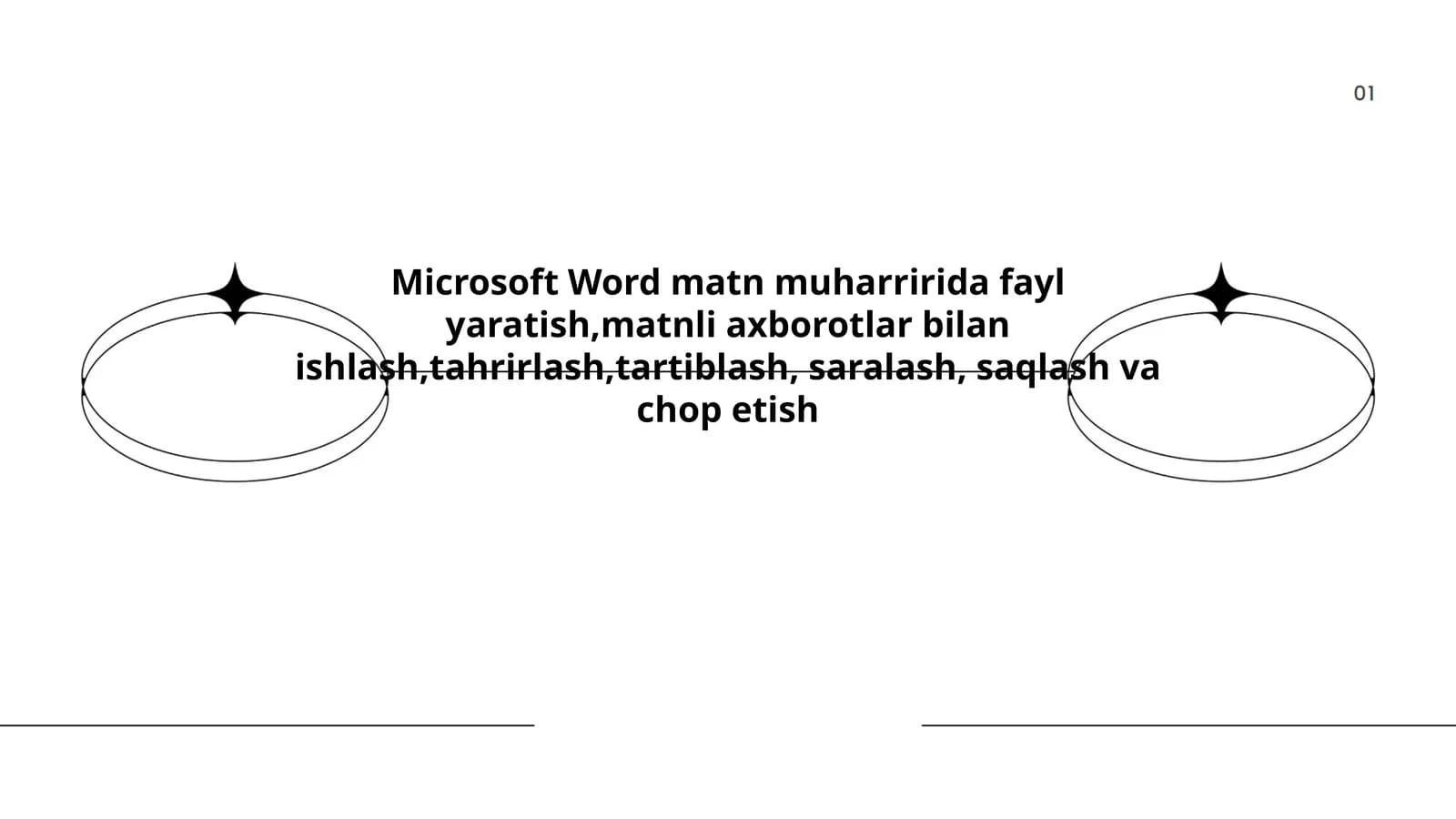 Microsoft Word matn muharririda fayl yaratish
