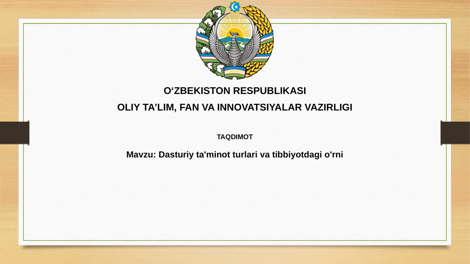 Dasturiy ta'minot turlari va tibbiyotdagi o'rni