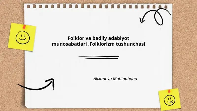 Folklor va badiiy adabiyot munosabatlari