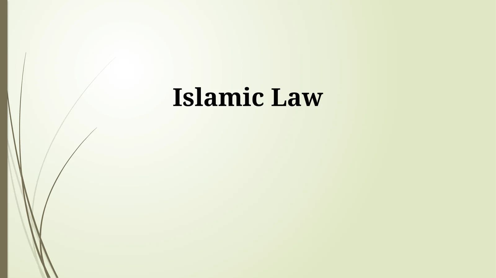 Islamic Law