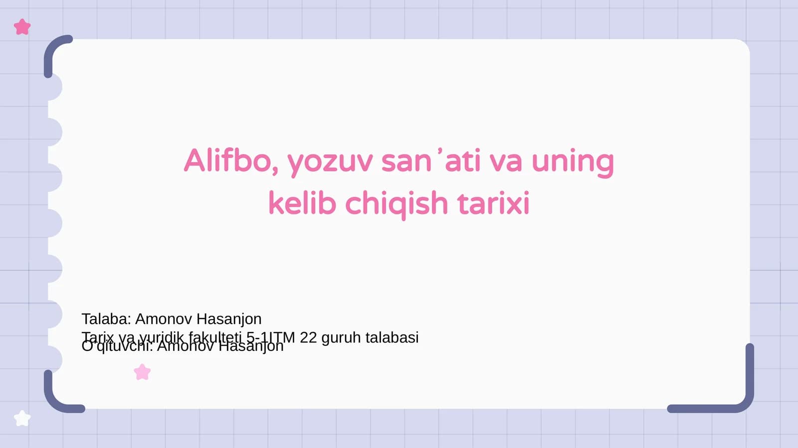 Alifbo, yozuv sanʼati va uning kelib chiqish tarixi