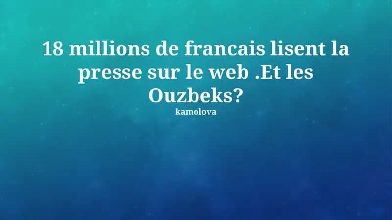 Comparaison France-Ouzbékistan: facteurs socio-économiques et accès à l'information