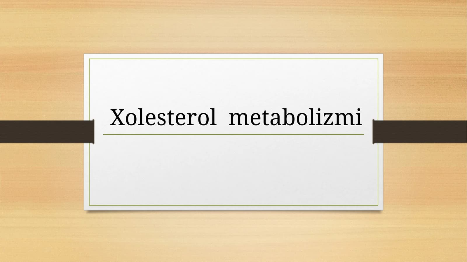 Xolesterolmetabolizmi