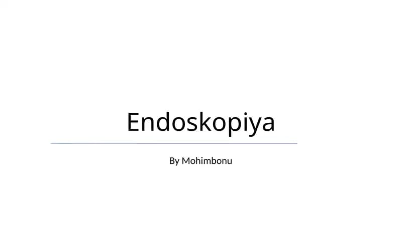 Endoskopiya