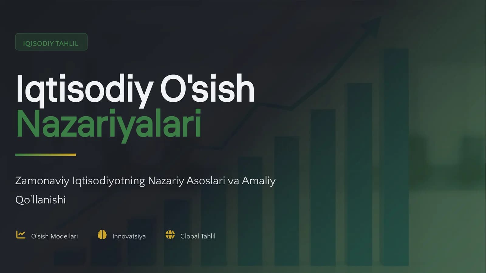 IQTISODIY O'SISH NAZARIYALARI SOLO MODELI