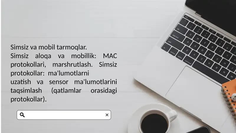 Simsiz va mobil tarmoqlar