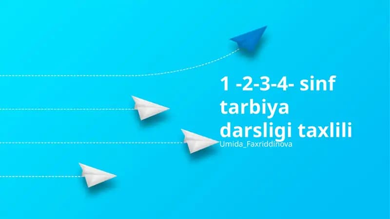 1 -2-3-4- sinf tarbiya darsligi taxlili