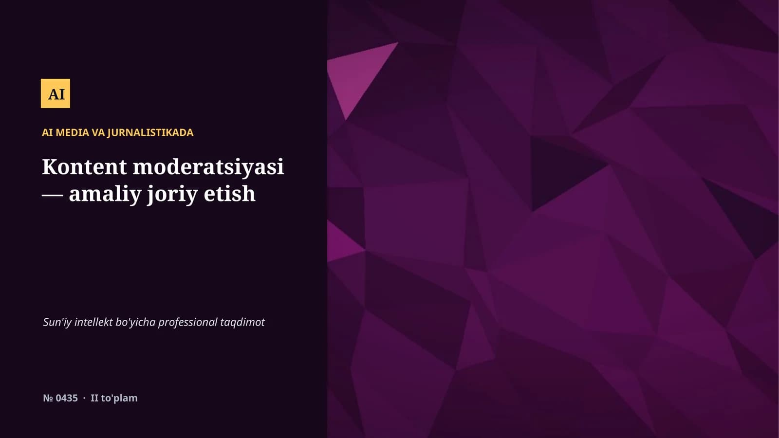 AI MEDIA VA JURNALISTIKADA