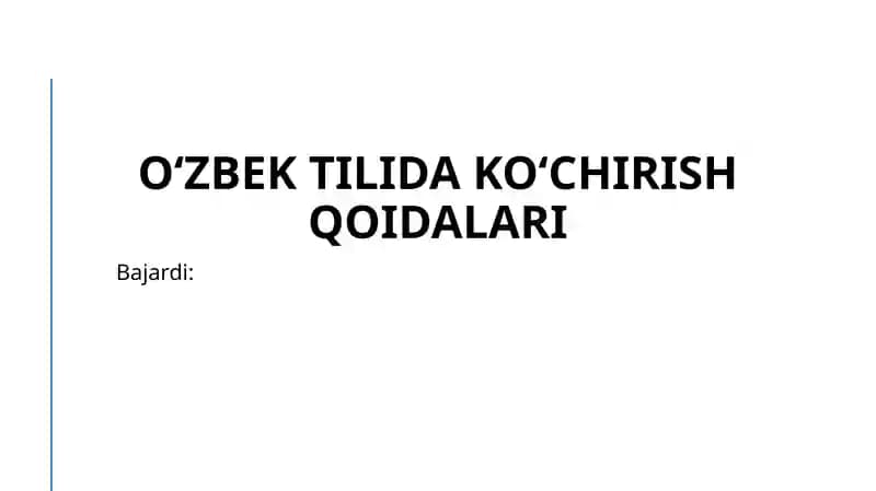 Oʻzbek tilida koʻchirish qoidalari