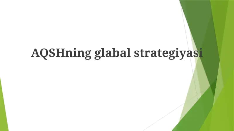 AQSHningglabalstrategiyasi