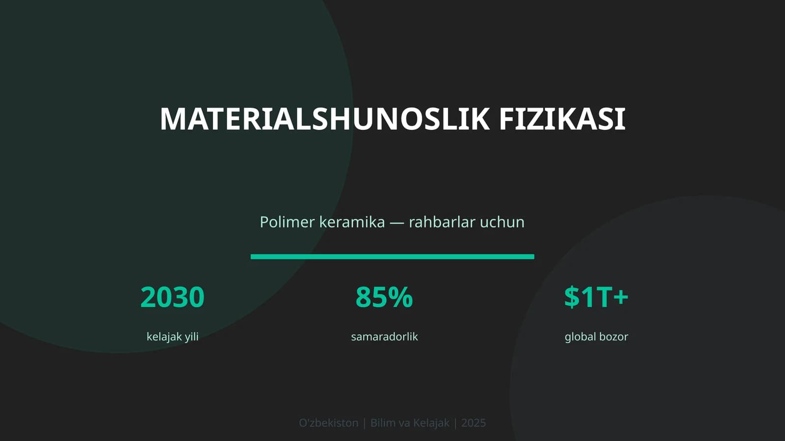 MATERIALSHUNOSLIK FIZIKASI