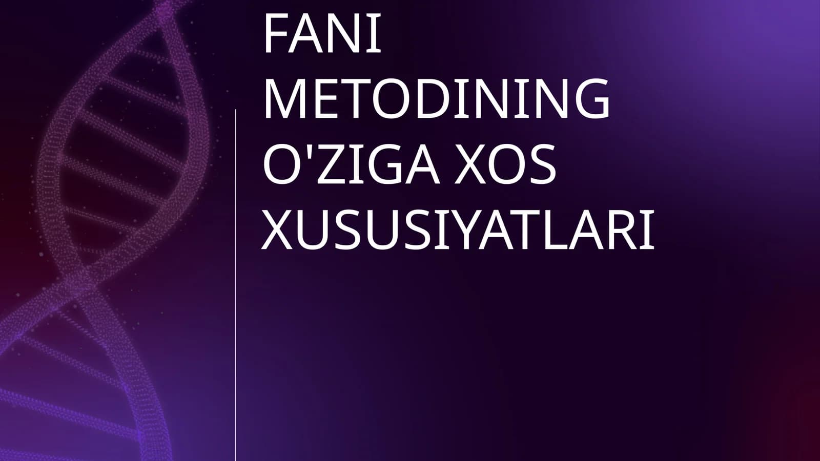 IQTISODIY TAHLIL FANI METODINING O'ZIGA XOS XUSUSIYATLARI