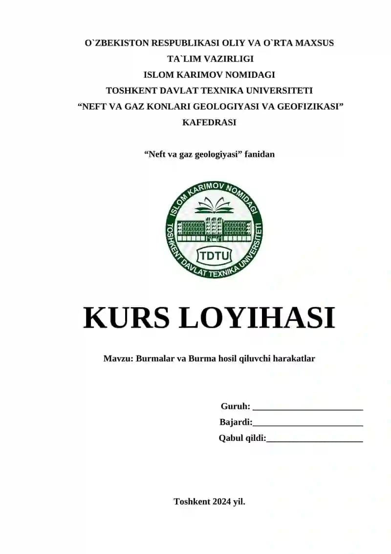 Burmalar va Burma hosil qiluvchi harakatlar