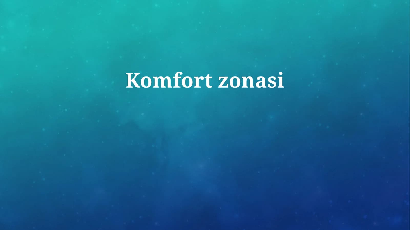 Komfort zonasi