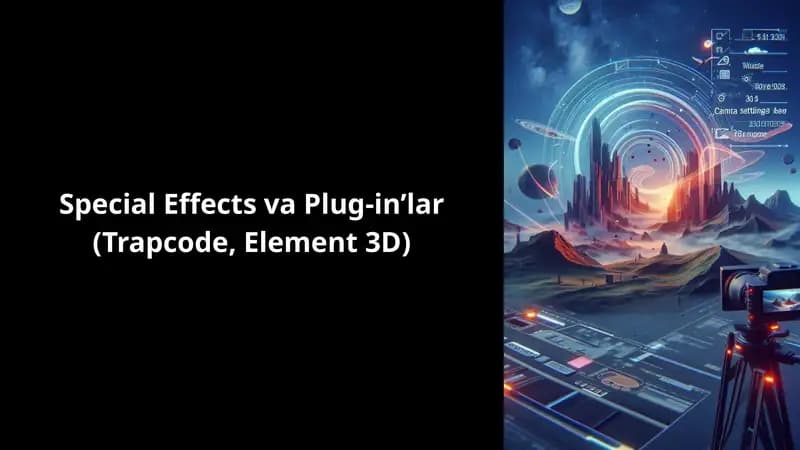 Special Effects va Plug-in’lar (Trapcode, Element 3D)