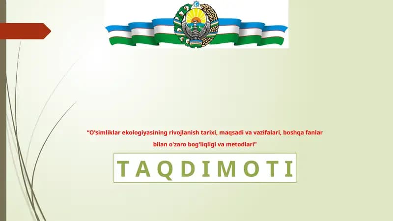 O'simliklar ekologiyasining rivojlanish tarixi