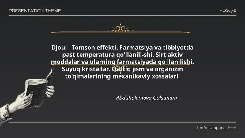 Djoul - Tomson effekti
